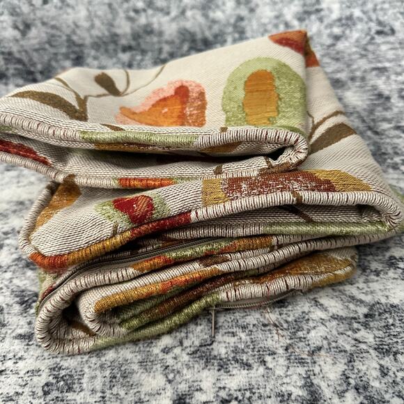 Set of 2 Large 18" Cottagecore Floral Autumn Jacquard Pillow Covers Cases Decor - Picture 10 of 11